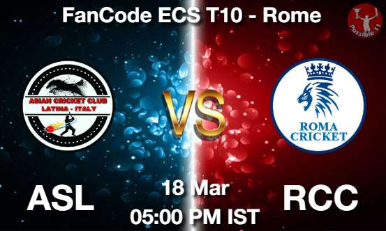 ASL vs RCC Cricket Match Previews