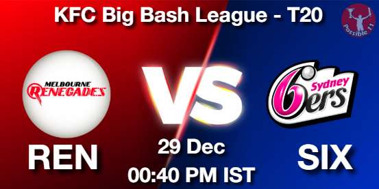REN vs SIX Cricket Match Previews