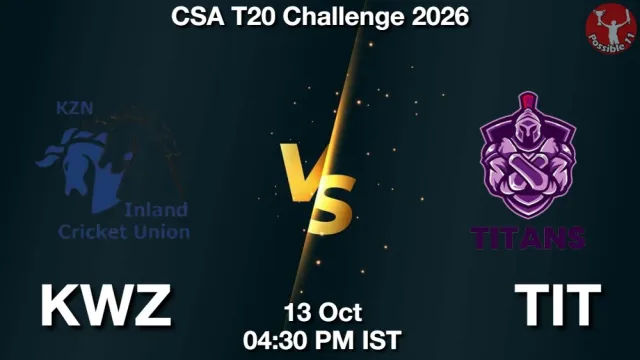 KWZ vs TIT 33rd Match Picture