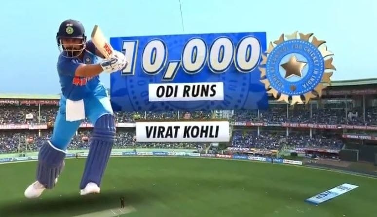 Kohli completes 10,000 ODI runs while batting at No. 3