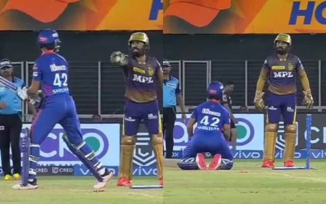 unexpected reaction of shikhar dhawan to dinesh karthik no one expected