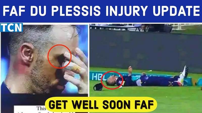 PSL 2021: du Plessis taken to hospital after nasty on-field collision