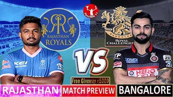 RR vs RCB Match Preview, RR vs RCB Dream11 Match Prediction, IPL 2021