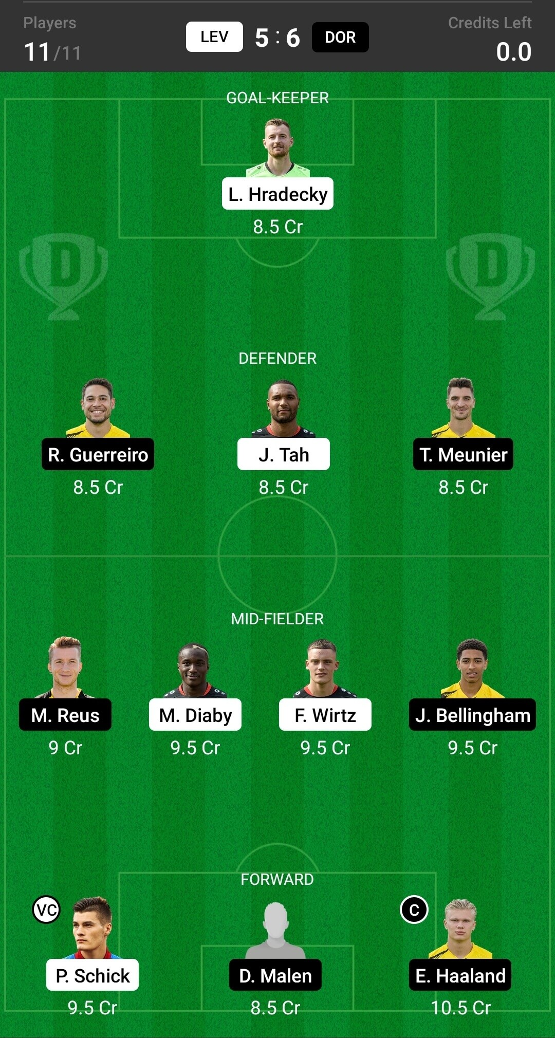 Dream11 SL Team