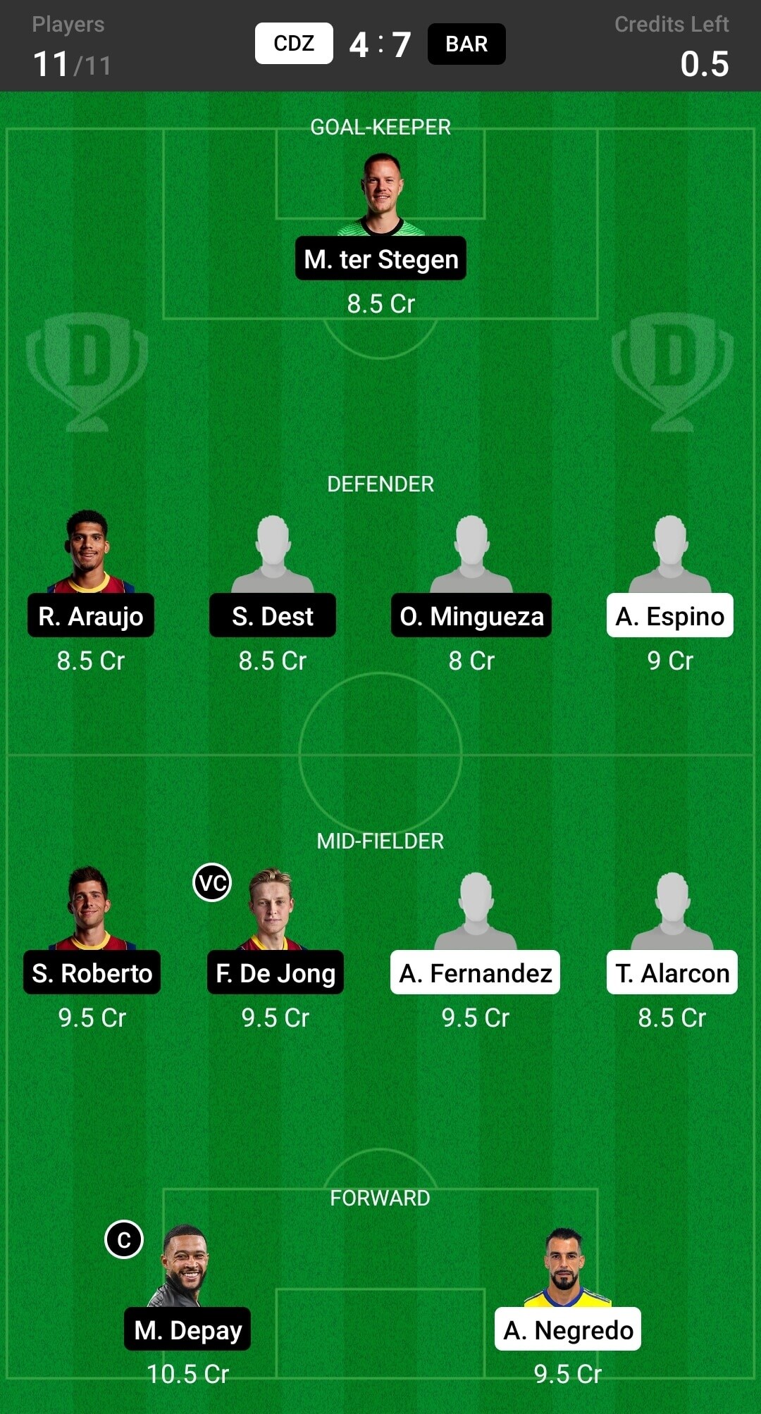 Dream11 SL Team