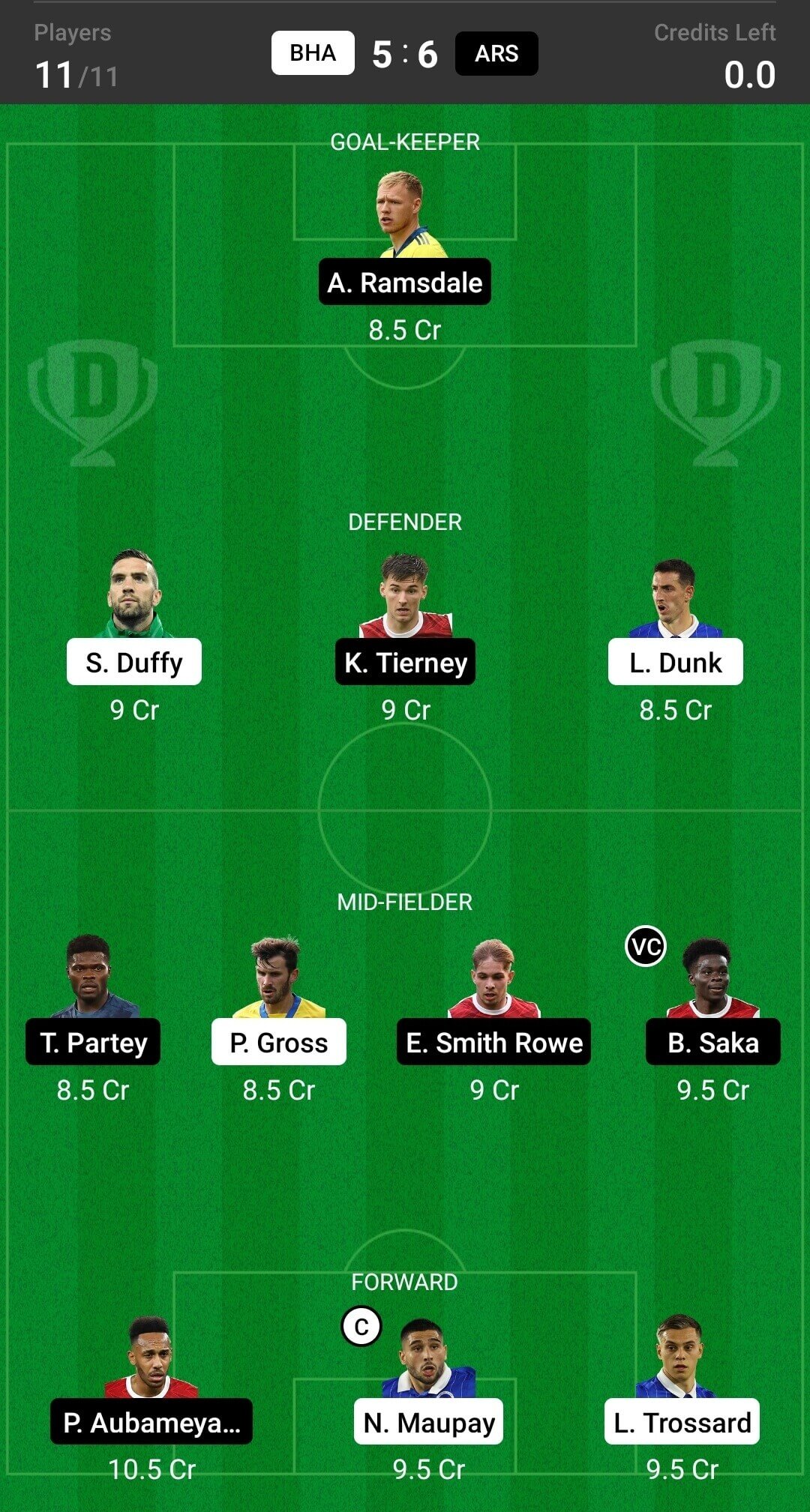 Dream11 SL Team