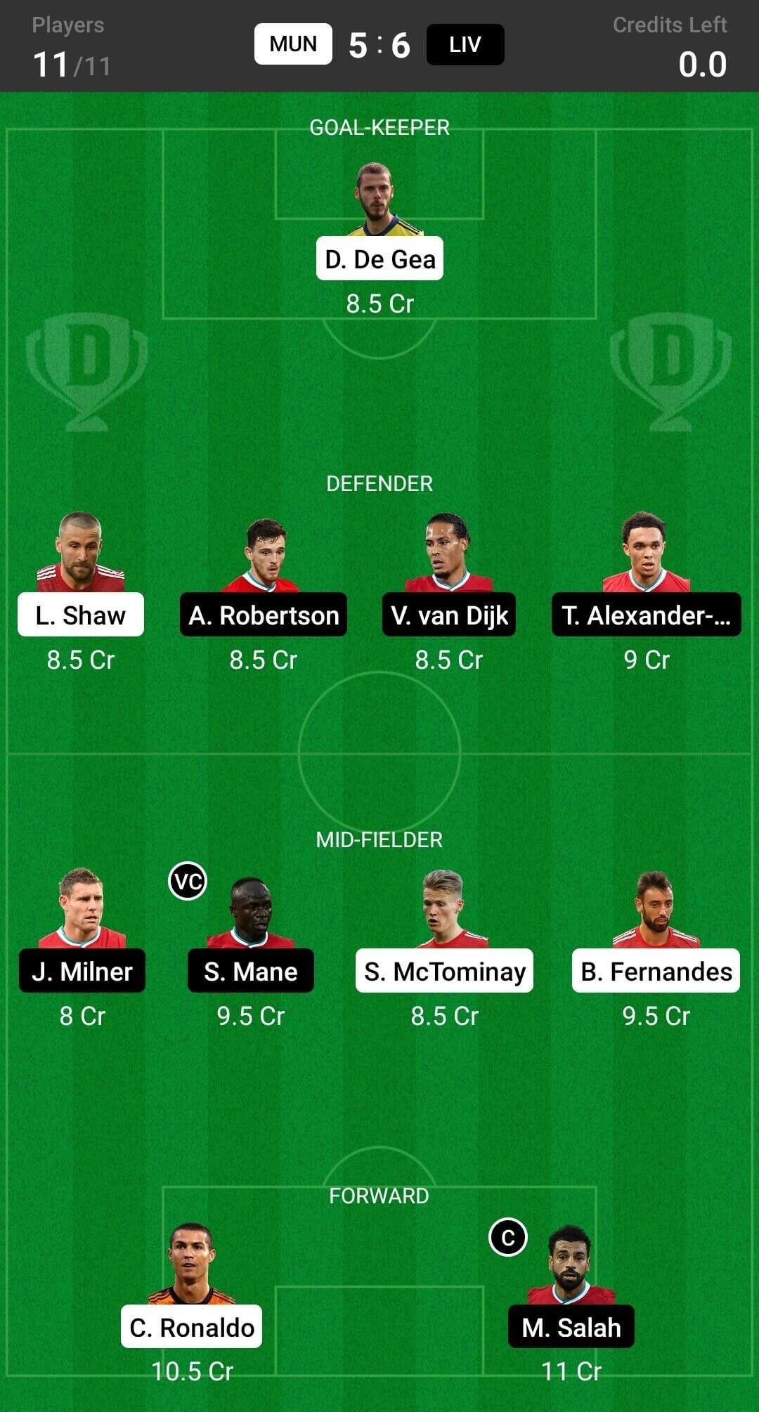 Dream11 SL Team