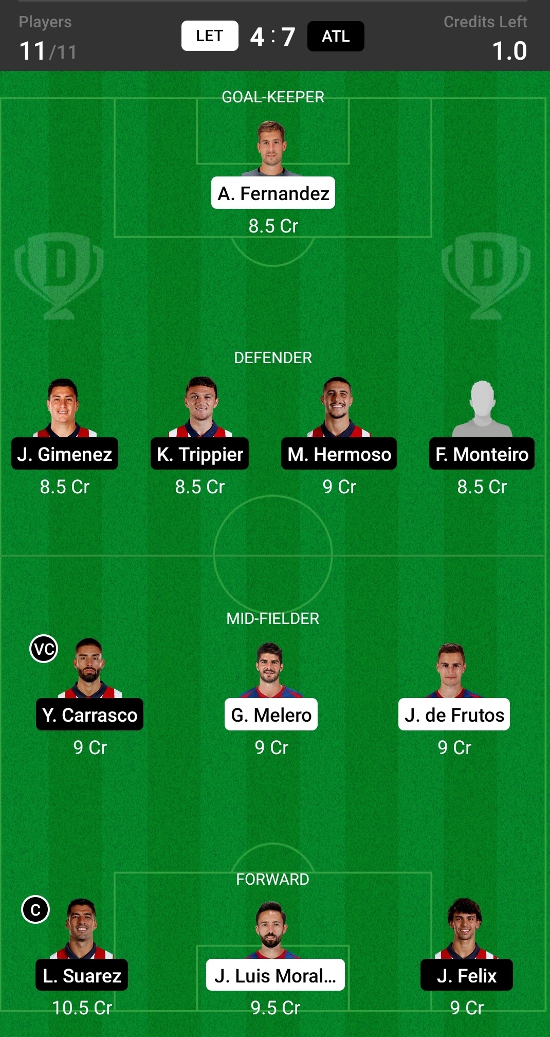 Dream11 SL Team