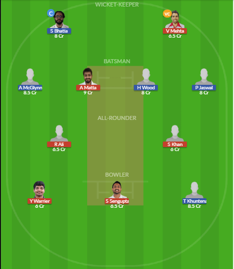 BRN vs VCC Dream11 SL Team
