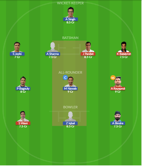 PRS vs UCC Dream11 SL Team