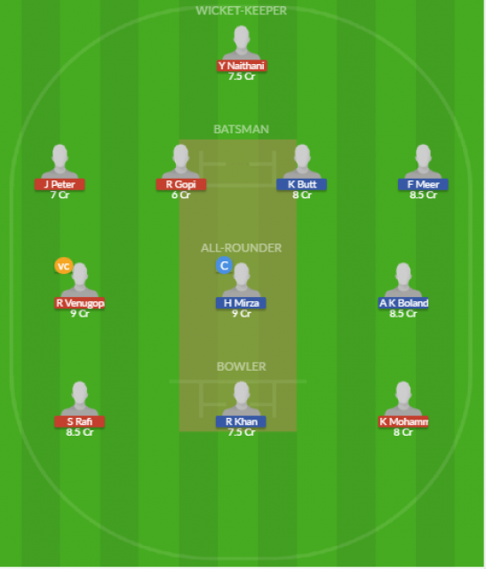 KRM vs MGW Dream11 SL Team