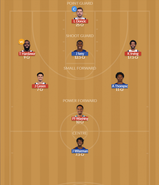 DAL vs DET Dream11 SL Team