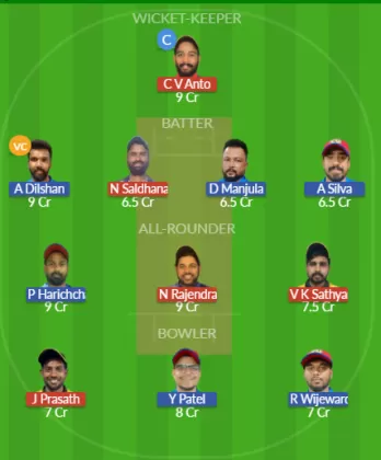 AEC vs CECC Dream11 SL Team