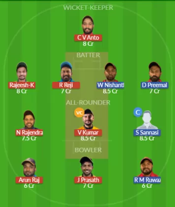 AEC vs SUL Dream11 SL Team