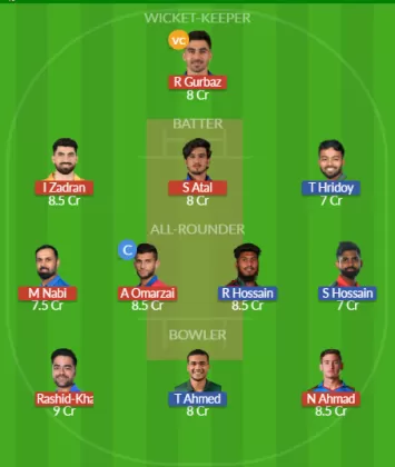 AFG vs BAN SL Team