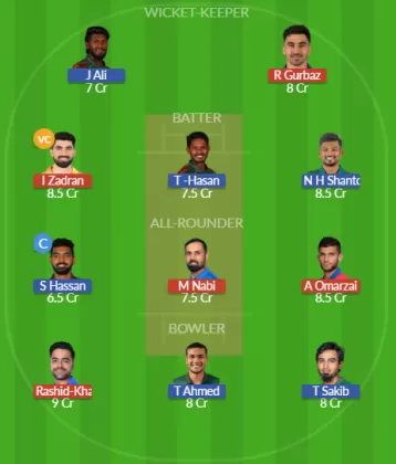 AFG vs BAN SL Team