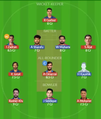 AFG vs UAE SL Team