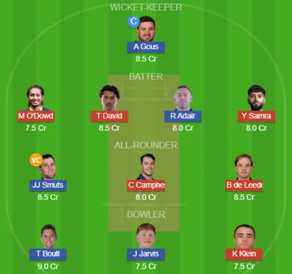 AMS vs ECR SL Team