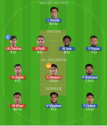 BB vs GMY Dream11 SL Team