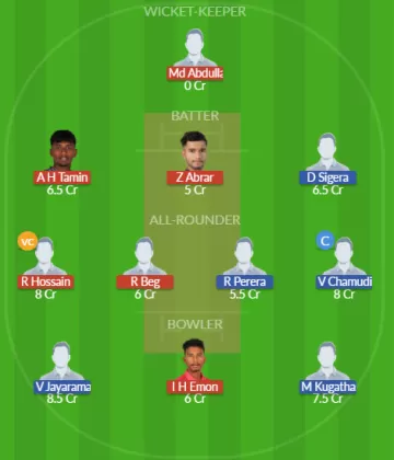 BD-U19 vs SL-U19 SL Team