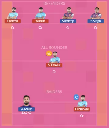 BEN vs DEL SL Team