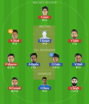 CDK vs NDS Dream11 SL Team