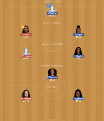 CHI vs GSV Dream11 SL Team
