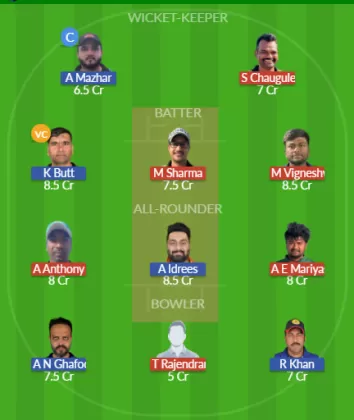 CHK vs TRN Dream11 SL Team