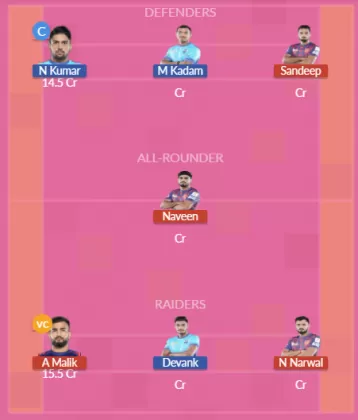 DEL vs BEN SL Team