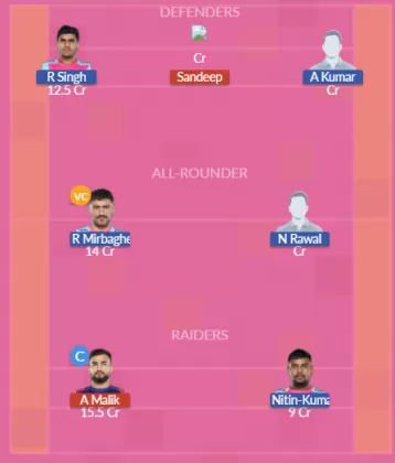 DEL vs JAI SL Team
