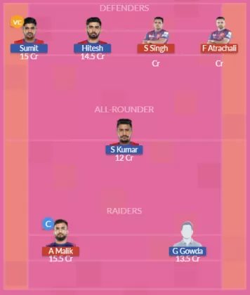 DEL vs UP SL Team