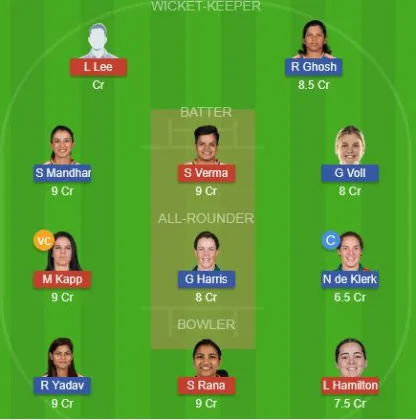 DEL-W vs BLR-W SL Team