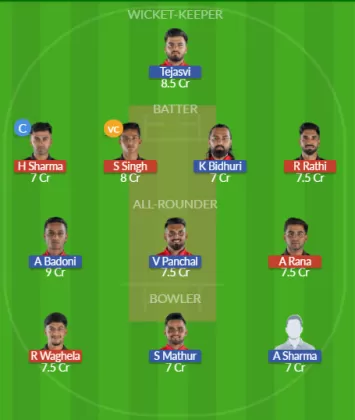 EDR vs SDS Dream11 SL Team