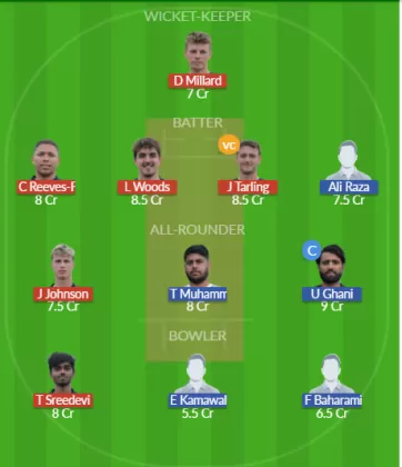 EM vs LCC Dream11 SL Team