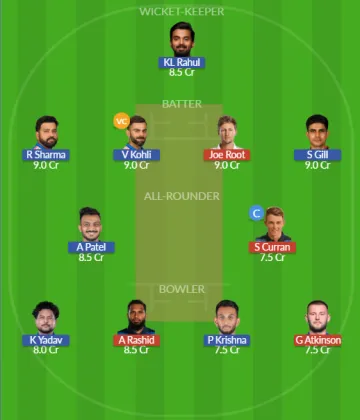 ENG vs IND SL Team