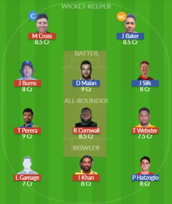 FLI vs CBS Dream11 SL Team