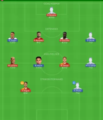 GAL vs CAG Dream11 SL Team