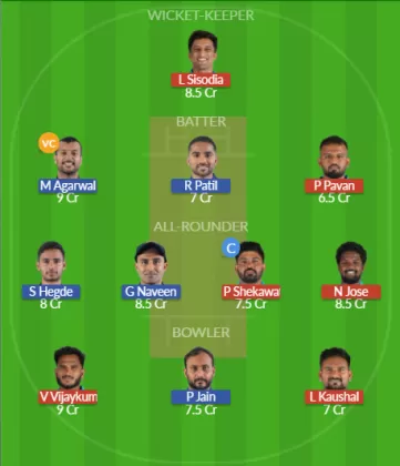 GMY vs BB Dream11 SL Team