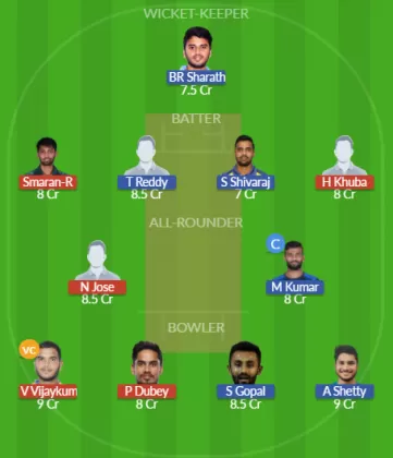 GMY vs MD Dream11 SL Team