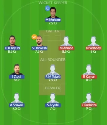 HTB vs SCE Dream11 SL Team