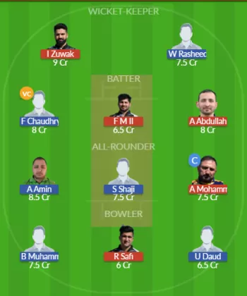 HUD vs JCC Dream11 SL Team