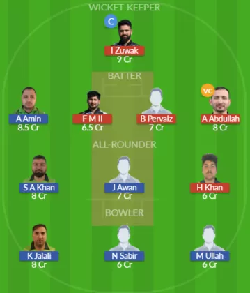 HUD vs JCC Dream11 SL Team