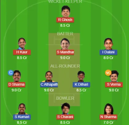 IN-W vs SL-W SL Team