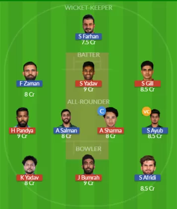 IND vs PAK SL Team