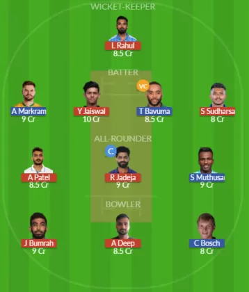 IND vs SA SL Team