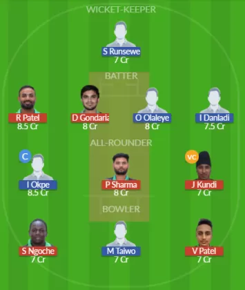 KEN vs NIG Dream11 SL Team
