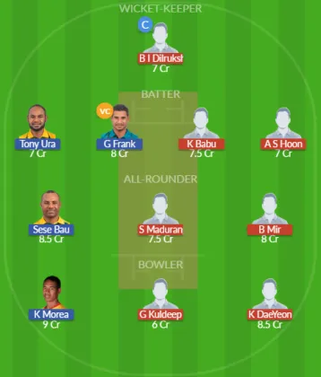 KOR vs PNG SL Team