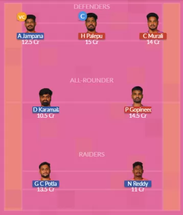 KRD vs AMR Dream11 SL Team