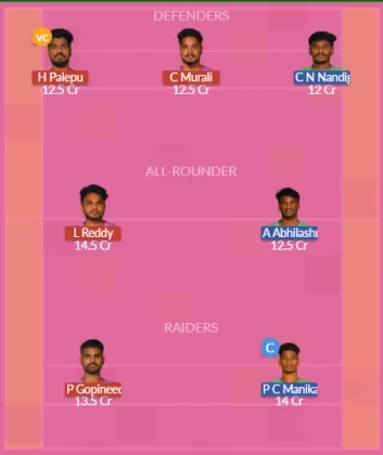 KRD vs BHG Dream11 SL Team