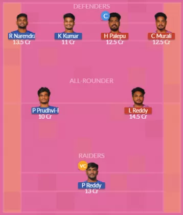 KRD vs VZC Dream11 SL Team